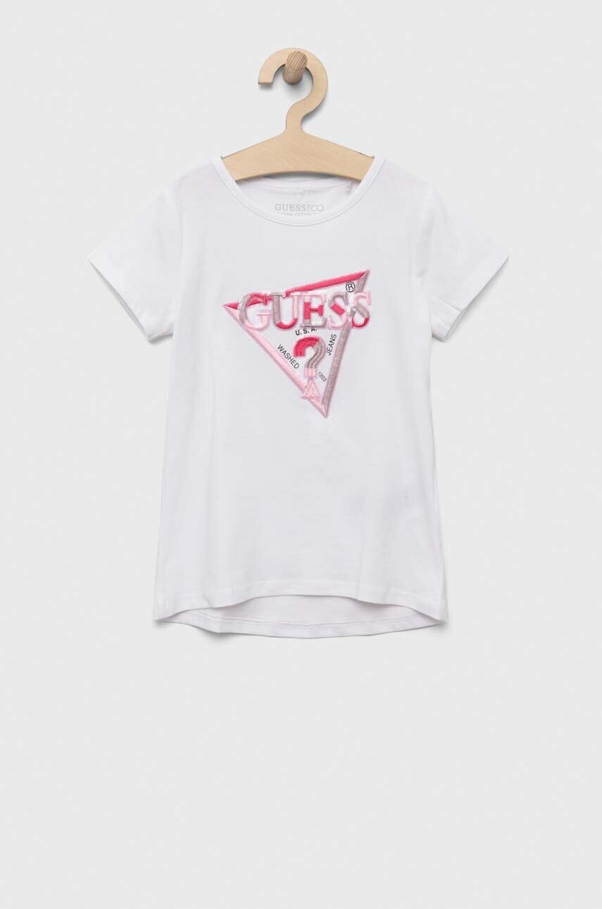 

Дитяча футболка Guess колір білий