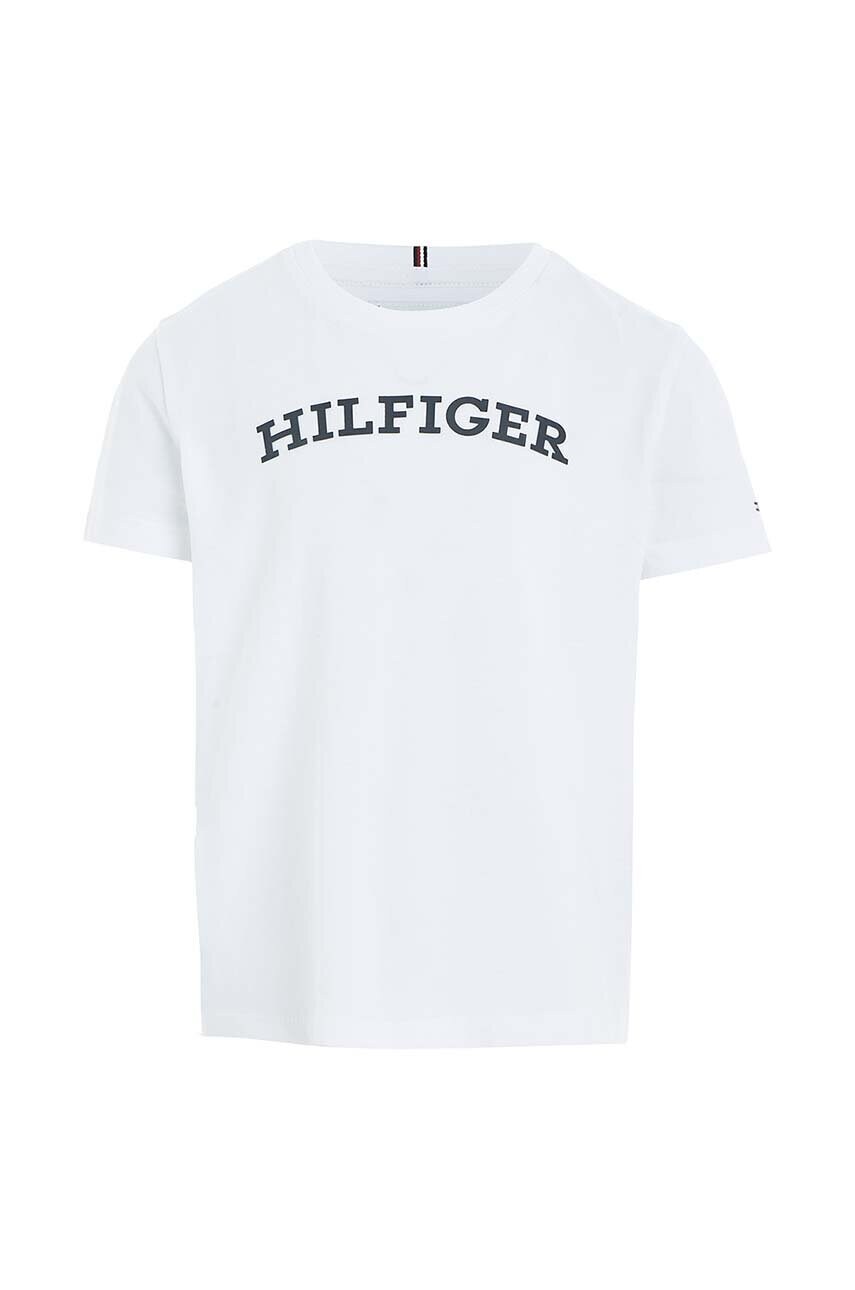 

Дитяча бавовняна футболка Tommy Hilfiger колір білий
