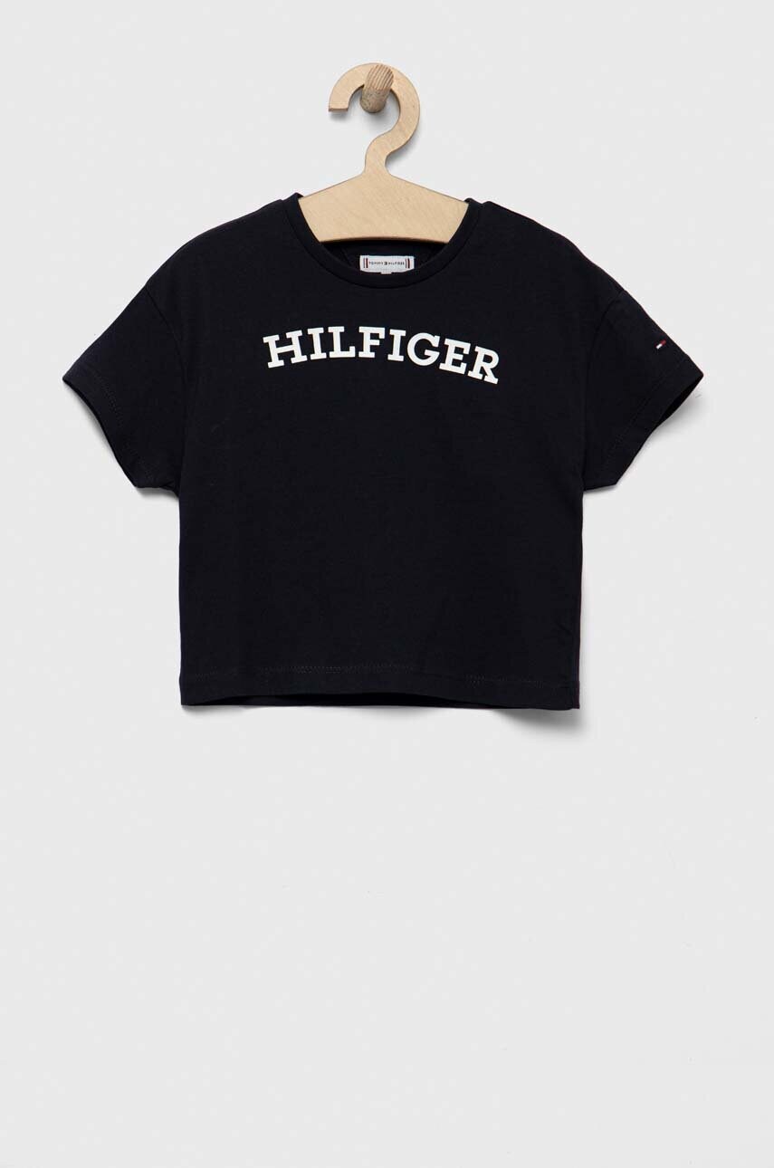 

Дитяча бавовняна футболка Tommy Hilfiger колір синій