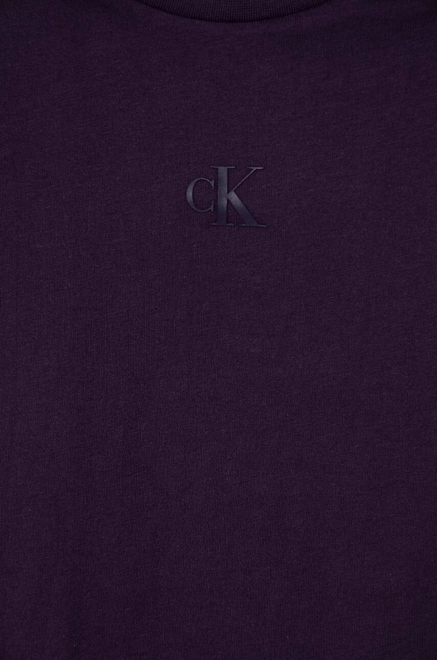 Бавовняна футболка Calvin Klein Jeans колір бордовий
