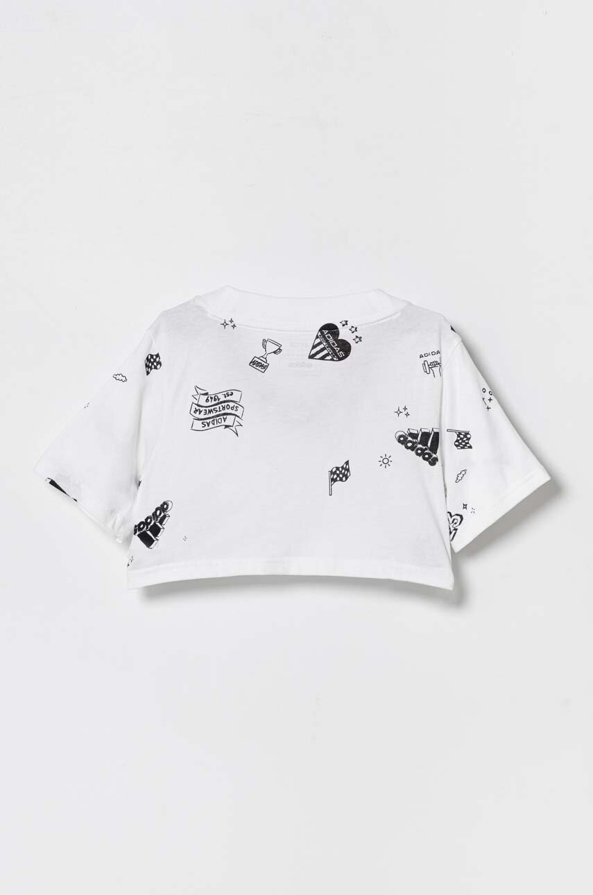 Детская хлопковая футболка adidas JG BLUV Q3 AOPT цвет белый в Тернополе Детская хлопковая футболка adidas JG BLUV Q3 AOPT цвет белый в Тернополе