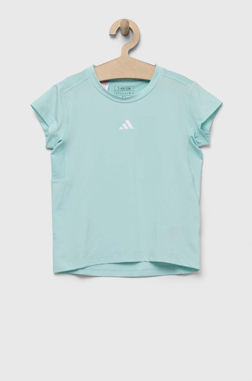 Детская футболка adidas цвет бирюзовый Детская футболка adidas цвет бирюзовый