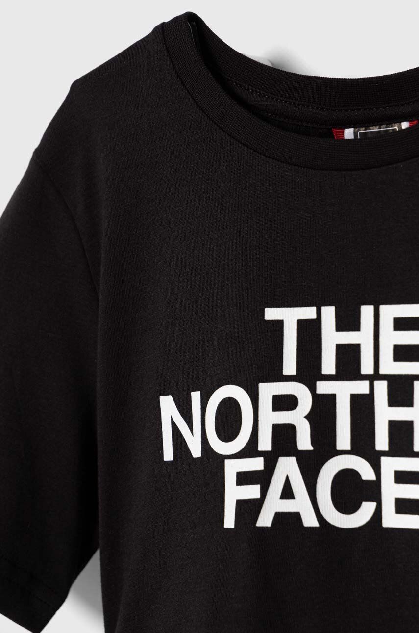 The North Face Tricou De Bumbac Pentru Copii G S/S CROP EASY TEE Culoarea Negru