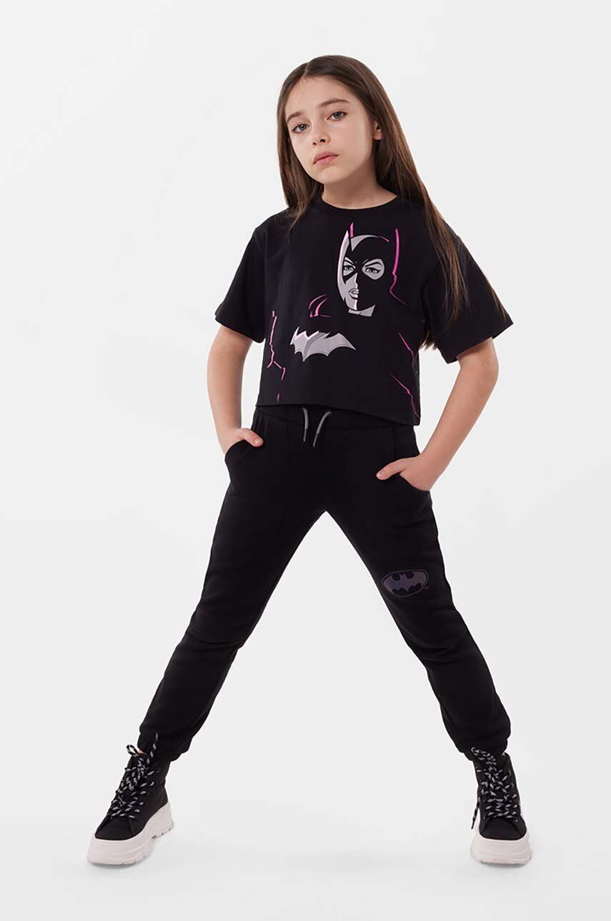 E-shop Dětské bavlněné tričko Dkny x DC Comics černá barva