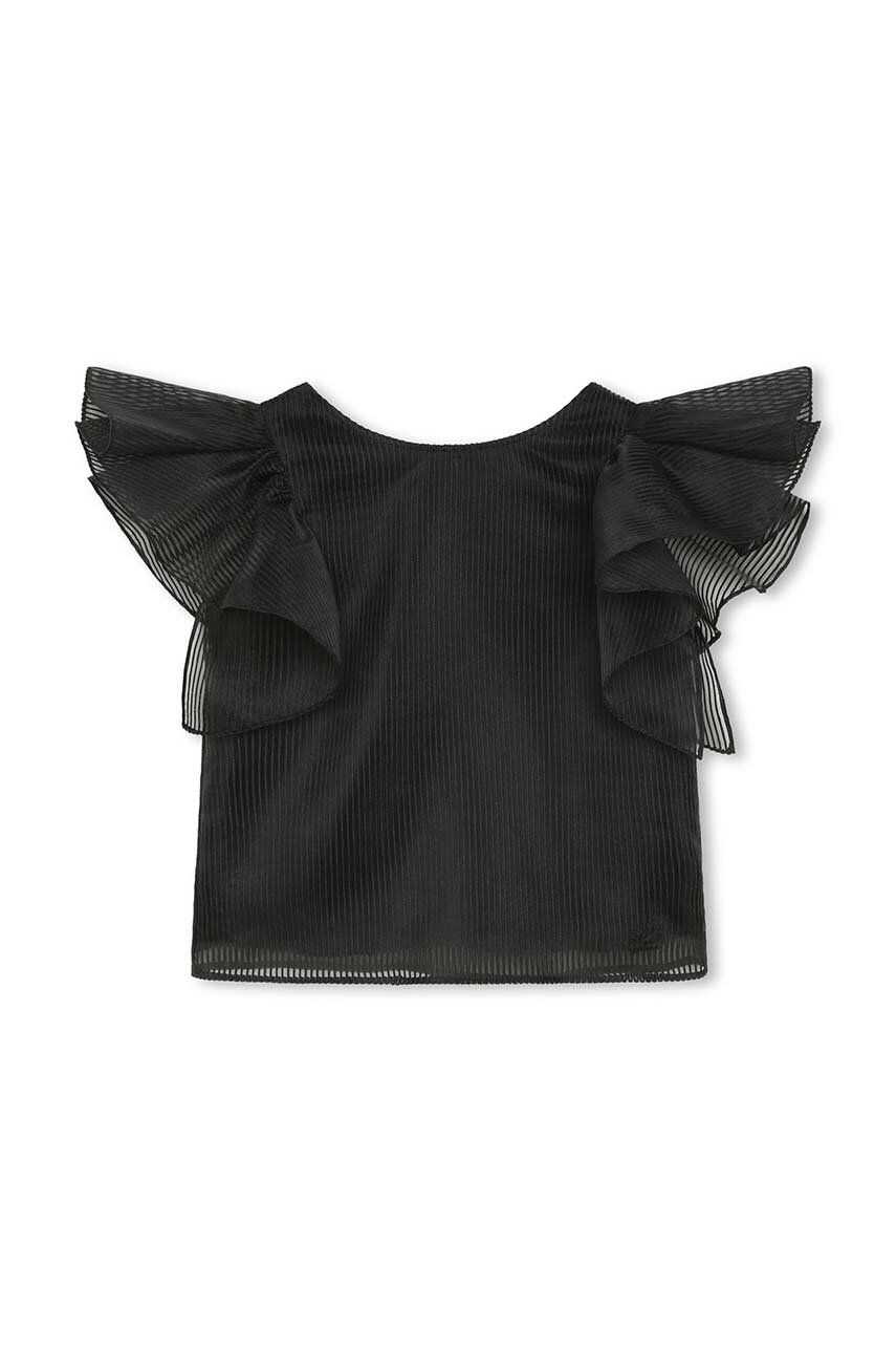 Levně Dětské tričko Karl Lagerfeld černá barva