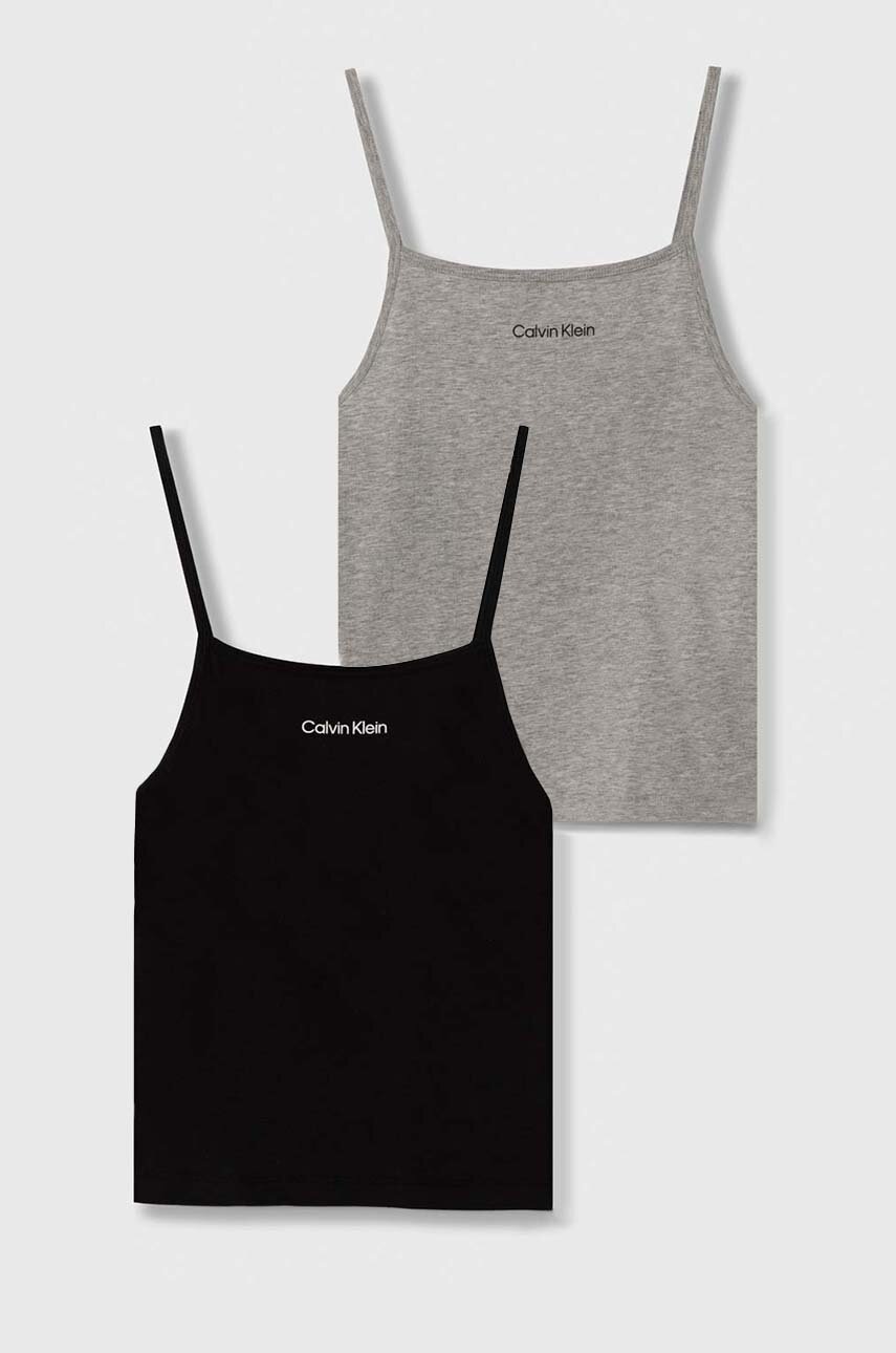

Детски топ Calvin Klein Underwear (2 броя) в сиво, Сив