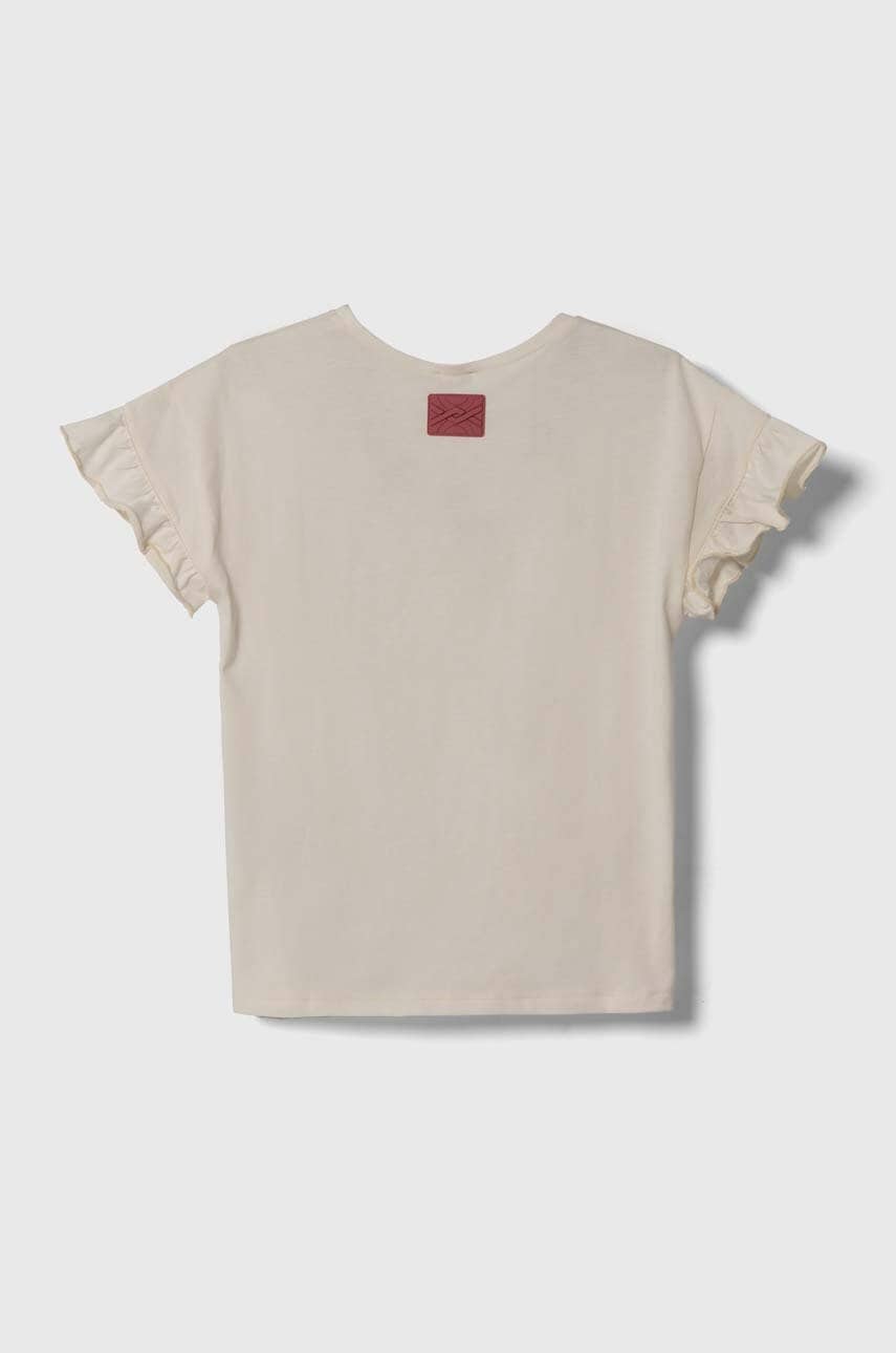 Детская хлопковая футболка United Colors of Benetton цвет бежевый в Луцке Детская хлопковая футболка United Colors of Benetton цвет бежевый в Луцке