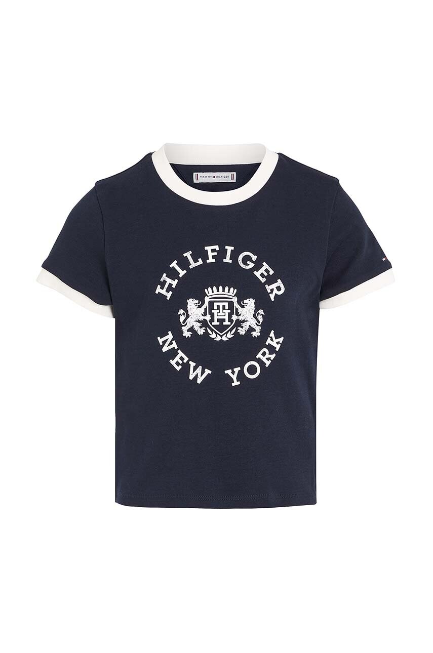 

Дитяча бавовняна футболка Tommy Hilfiger колір синій