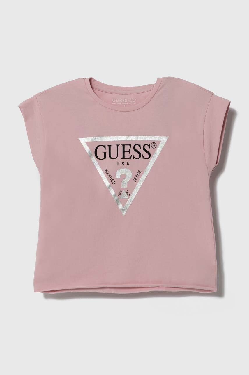 

Детская футболка Guess цвет розовый