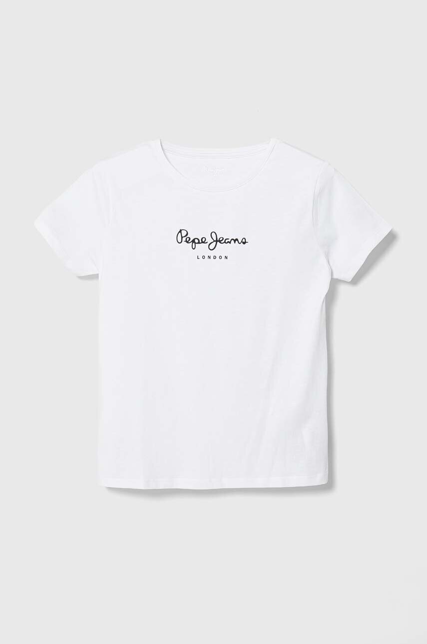

Дитяча бавовняна футболка Pepe Jeans колір білий