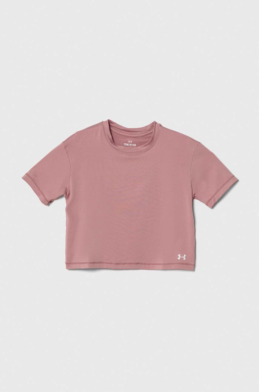 Levně Dětské tričko Under Armour Motion SS růžová barva