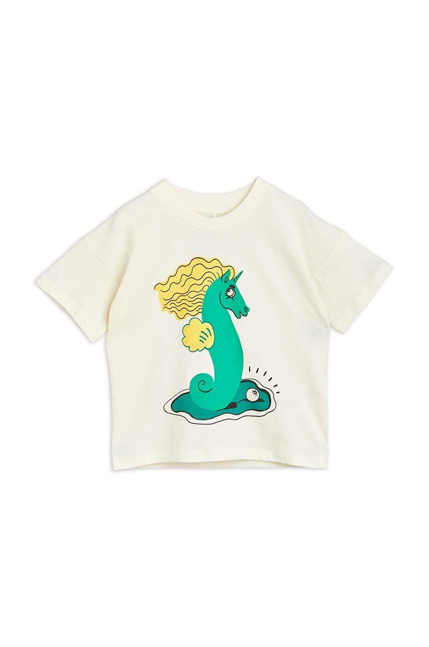E-shop Dětské bavlněné tričko Mini Rodini bílá barva, s potiskem