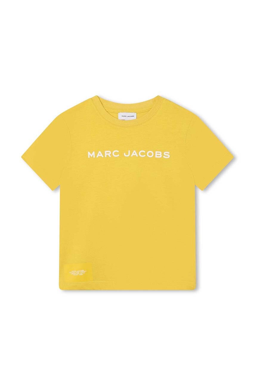 

Дитяча бавовняна футболка Marc Jacobs колір жовтий з принтом