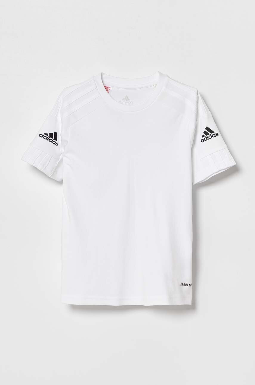 

Дитяча футболка adidas Performance колір білий з принтом