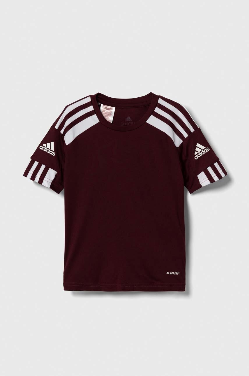 adidas Performance tricou copii culoarea bordo, modelator