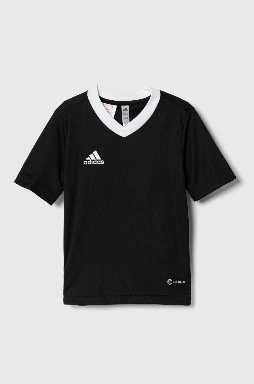 Dětské tričko adidas Performance ENT22 JSY Y černá barva, s aplikací - černá -  100 % Polyester