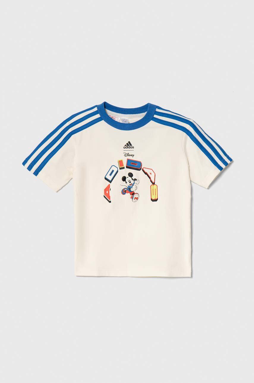 adidas tricou copii x Disney culoarea bej, cu imprimeu