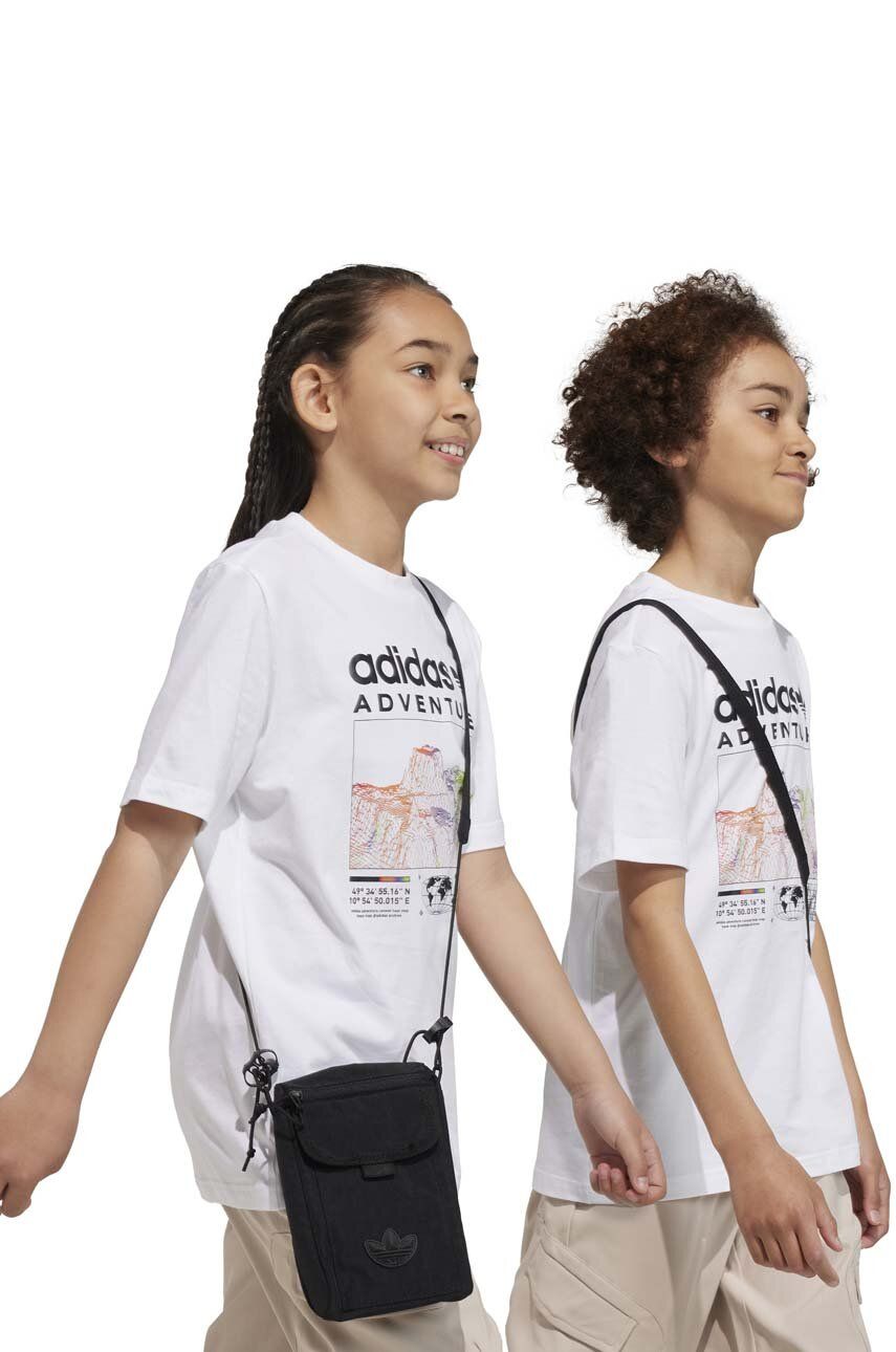 E-shop Dětské bavlněné tričko adidas Originals bílá barva, s potiskem