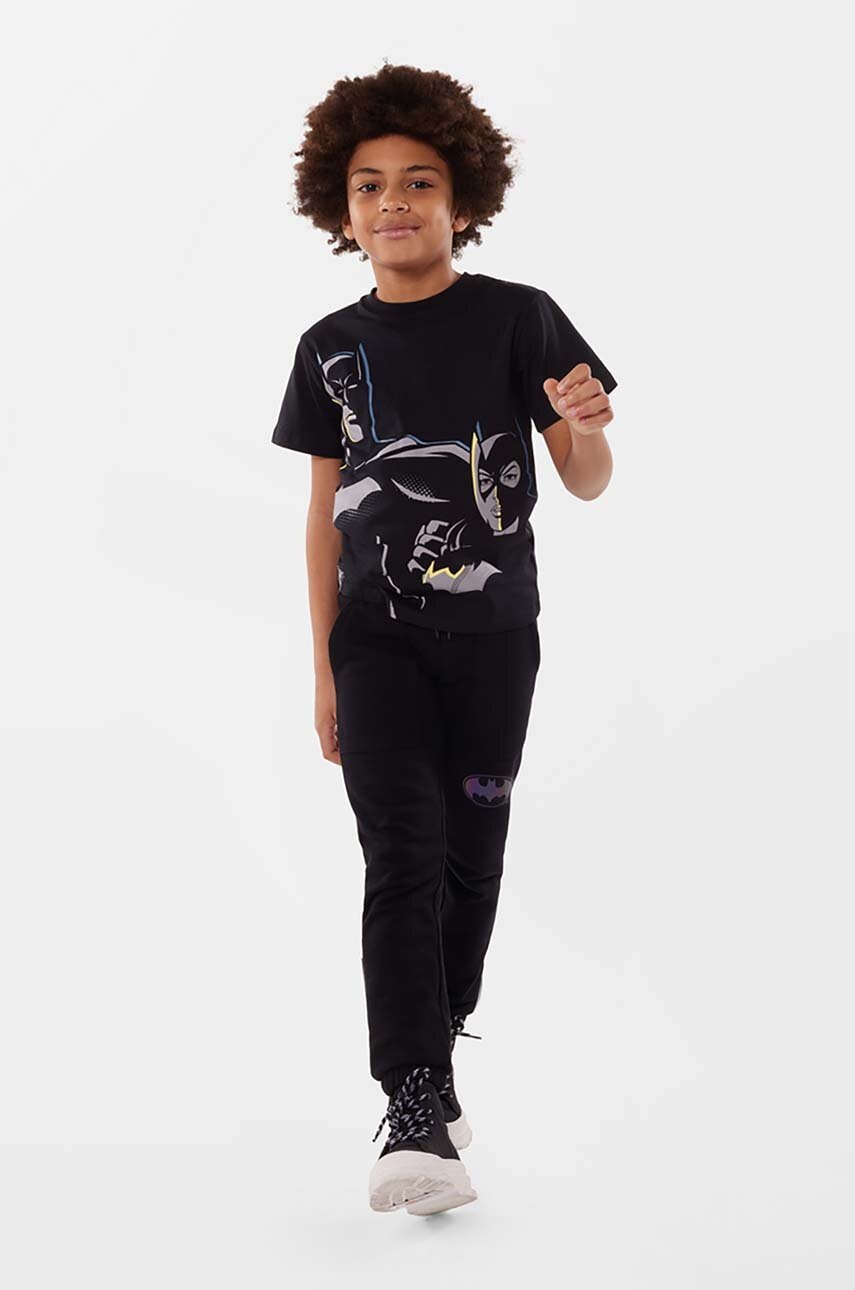 Dkny tricou de bumbac pentru copii culoarea negru, cu imprimeu