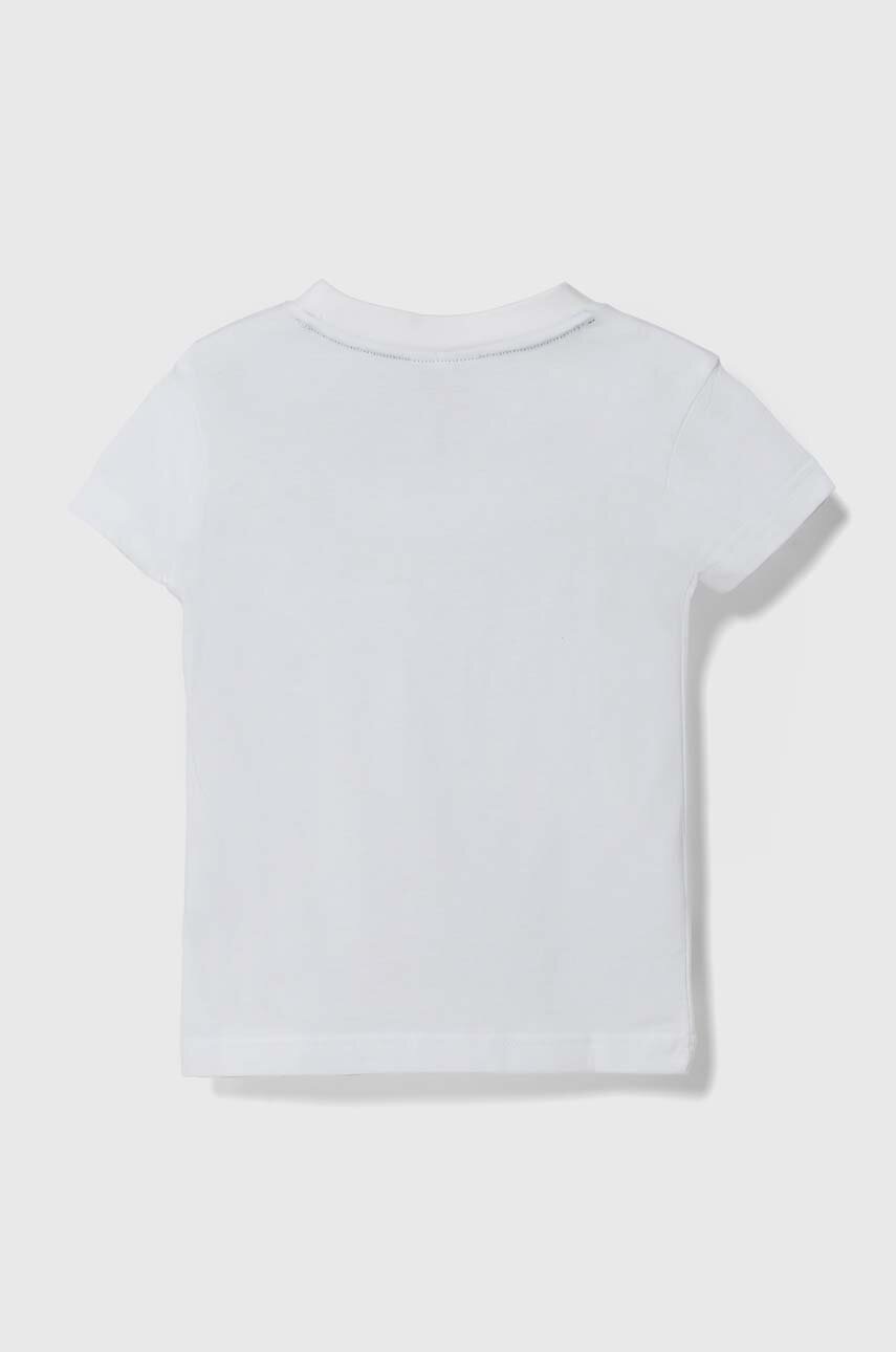 Детская хлопковая футболка Lacoste цвет белый однотонный Детская хлопковая футболка Lacoste цвет белый однотонный
