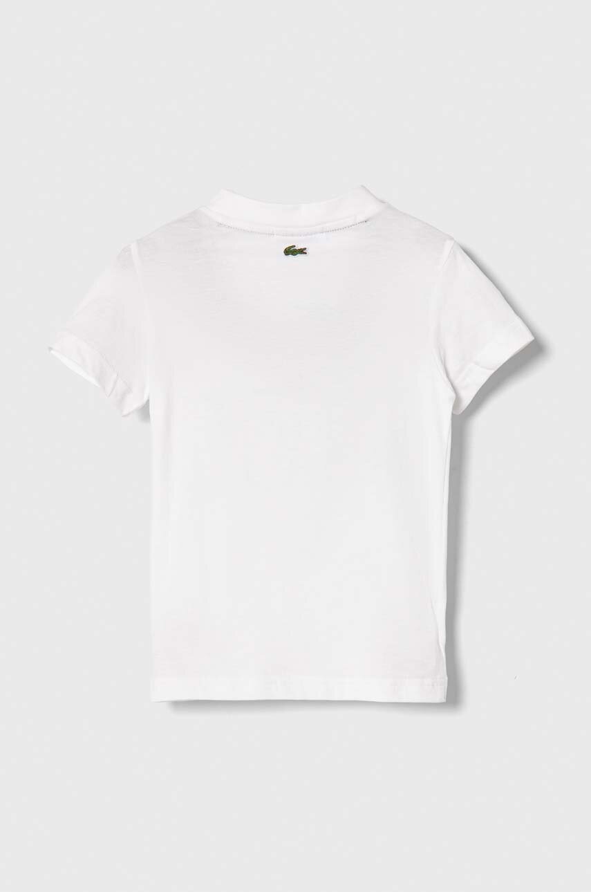 Дитяча бавовняна футболка Lacoste колір білий з принтом в Рівному Дитяча бавовняна футболка Lacoste колір білий з принтом в Рівному