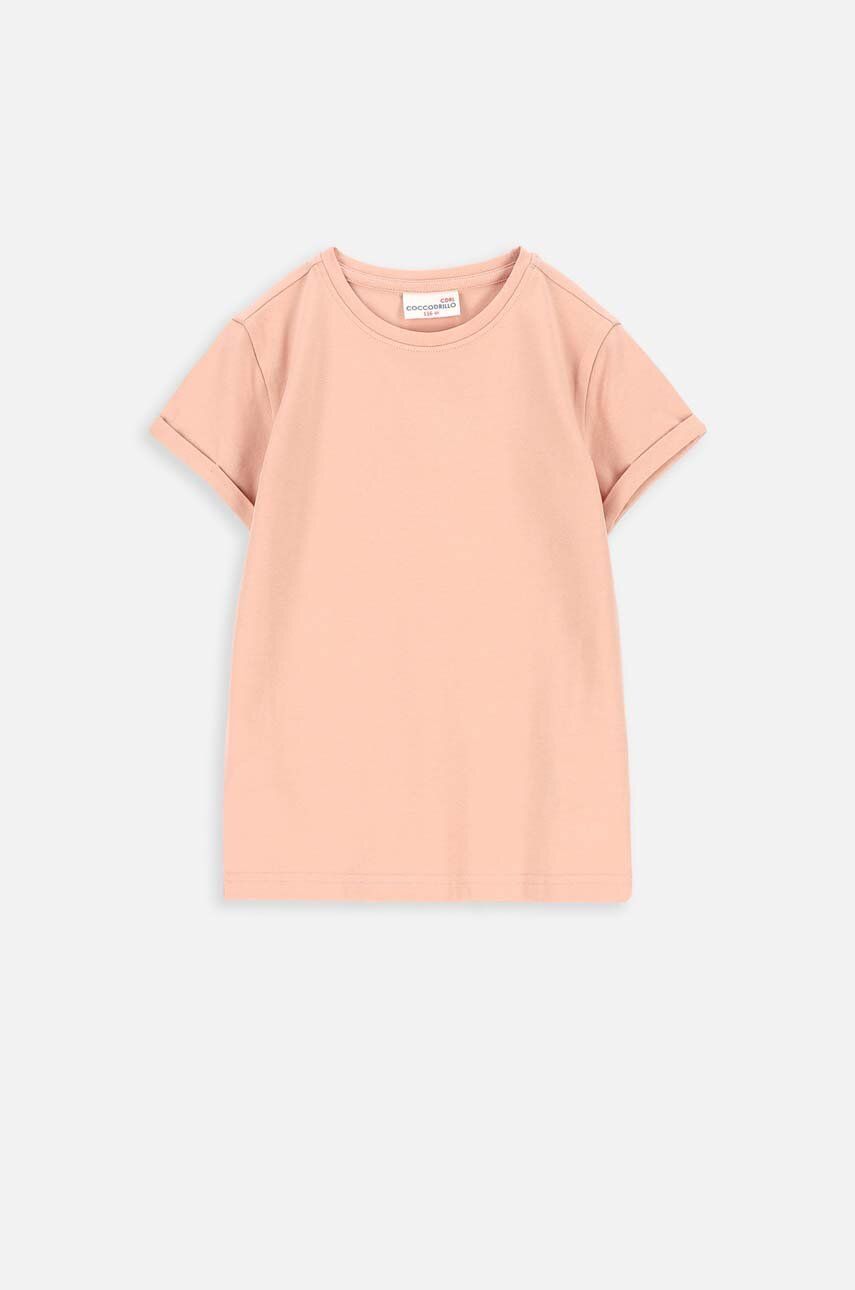 Levně Dětské tričko Coccodrillo růžová barva