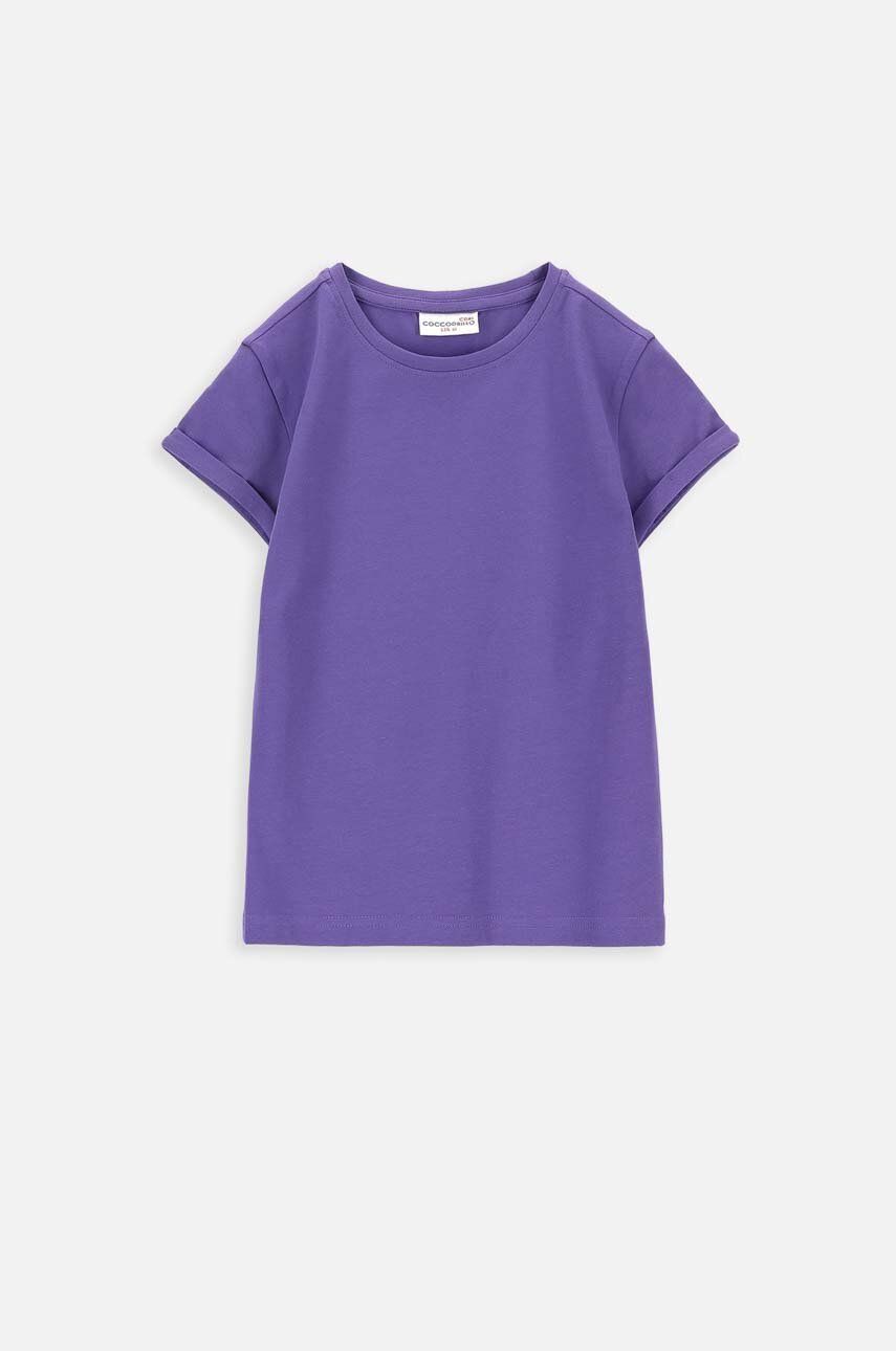 Coccodrillo tricou copii culoarea violet, neted
