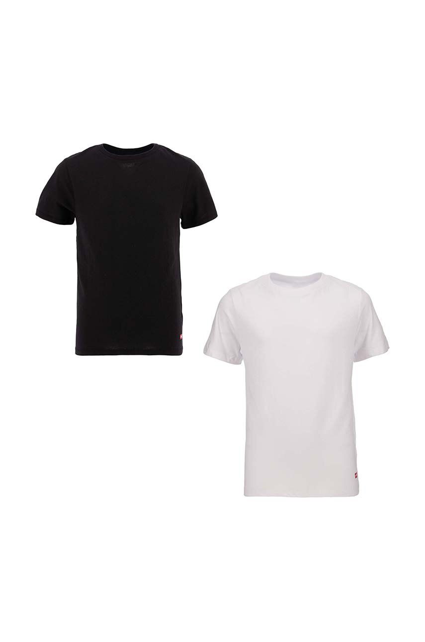 Dětské tričko Levi′s černá barva - černá -  60 % Bavlna