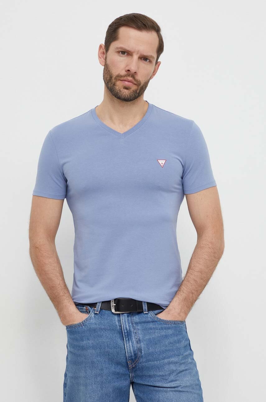 

Тениска Guess в синьо с изчистен дизайн M2YI32 J1314, Син