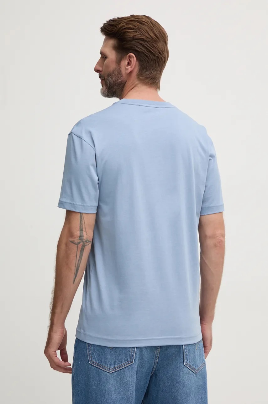 Βαμβακερό μπλουζάκι Calvin Klein ανδρικά, χρώμα: μπλε, K10K111346 φωτογραφία