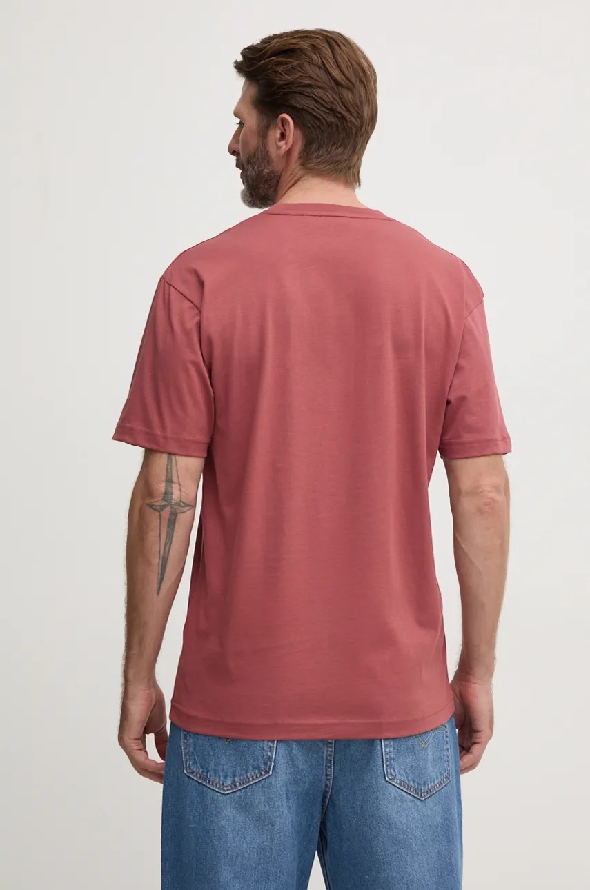 Βαμβακερό μπλουζάκι Calvin Klein ανδρικά, χρώμα: κόκκινο, K10K111346 φωτογραφία