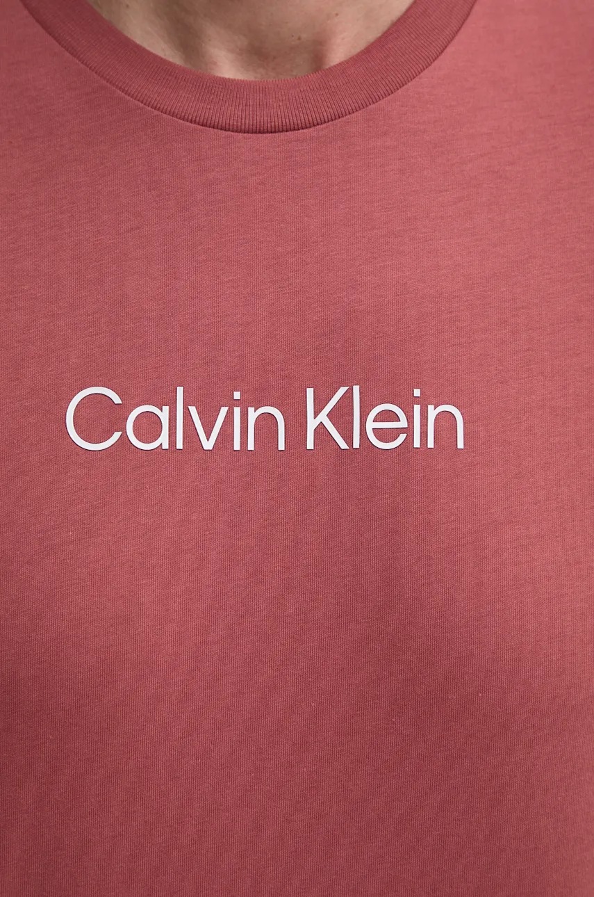 Βαμβακερό μπλουζάκι Calvin Klein ανδρικά, χρώμα: κόκκινο, K10K111346 φωτογραφία
