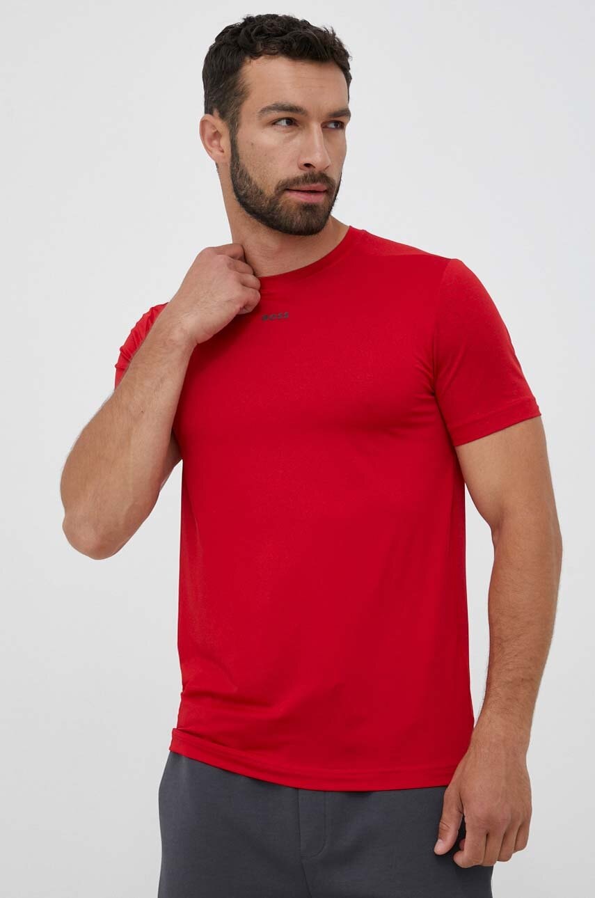 Boss Green Tricou Boss Green Barbati, Culoarea Rosu, Modelator