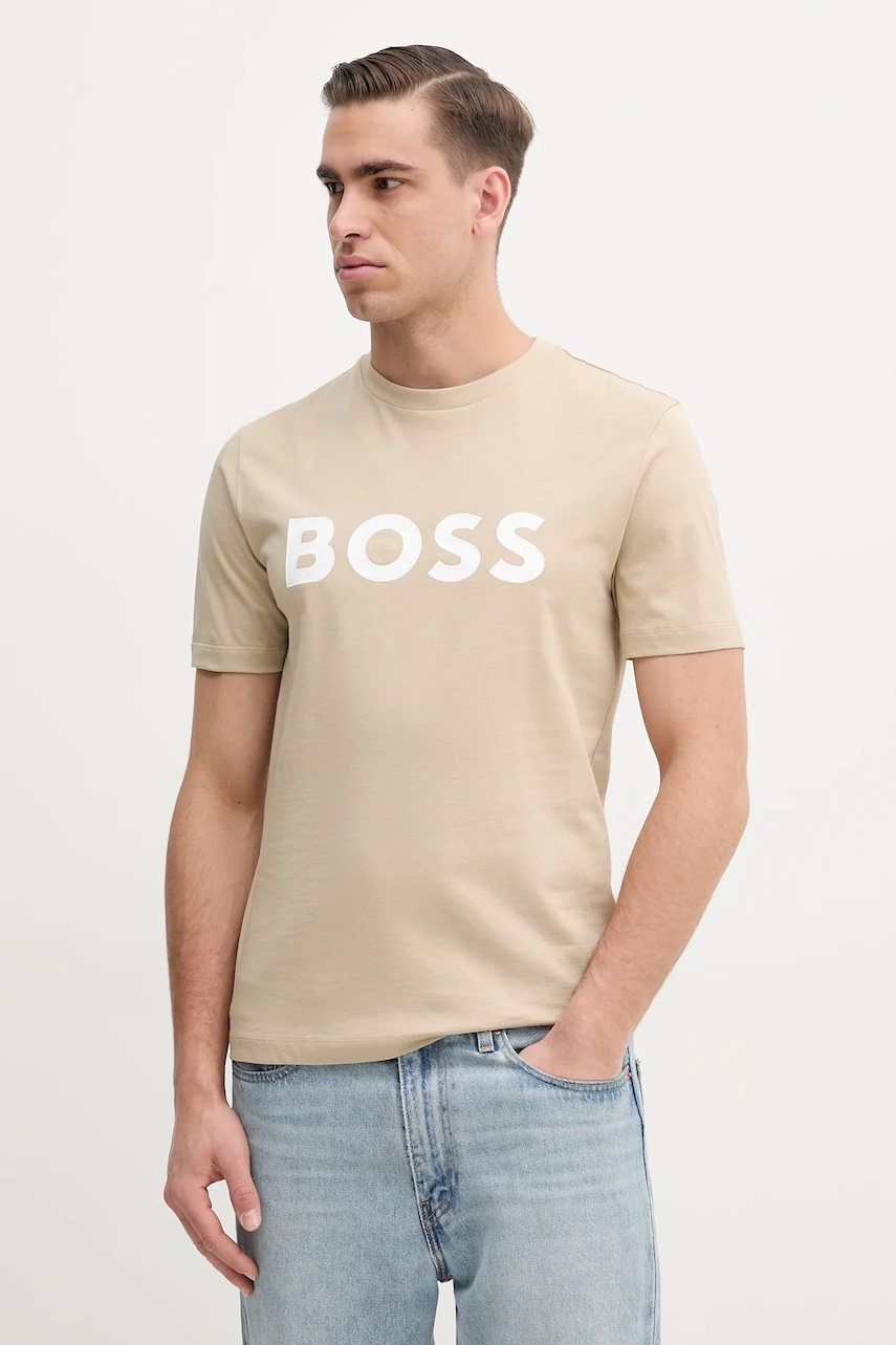 Βαμβακερό μπλουζάκι BOSS