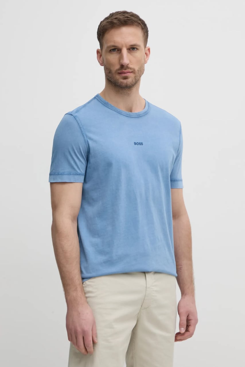 BOSS Orange tricou din bumbac BOSS ORANGE barbati, neted, 50502173