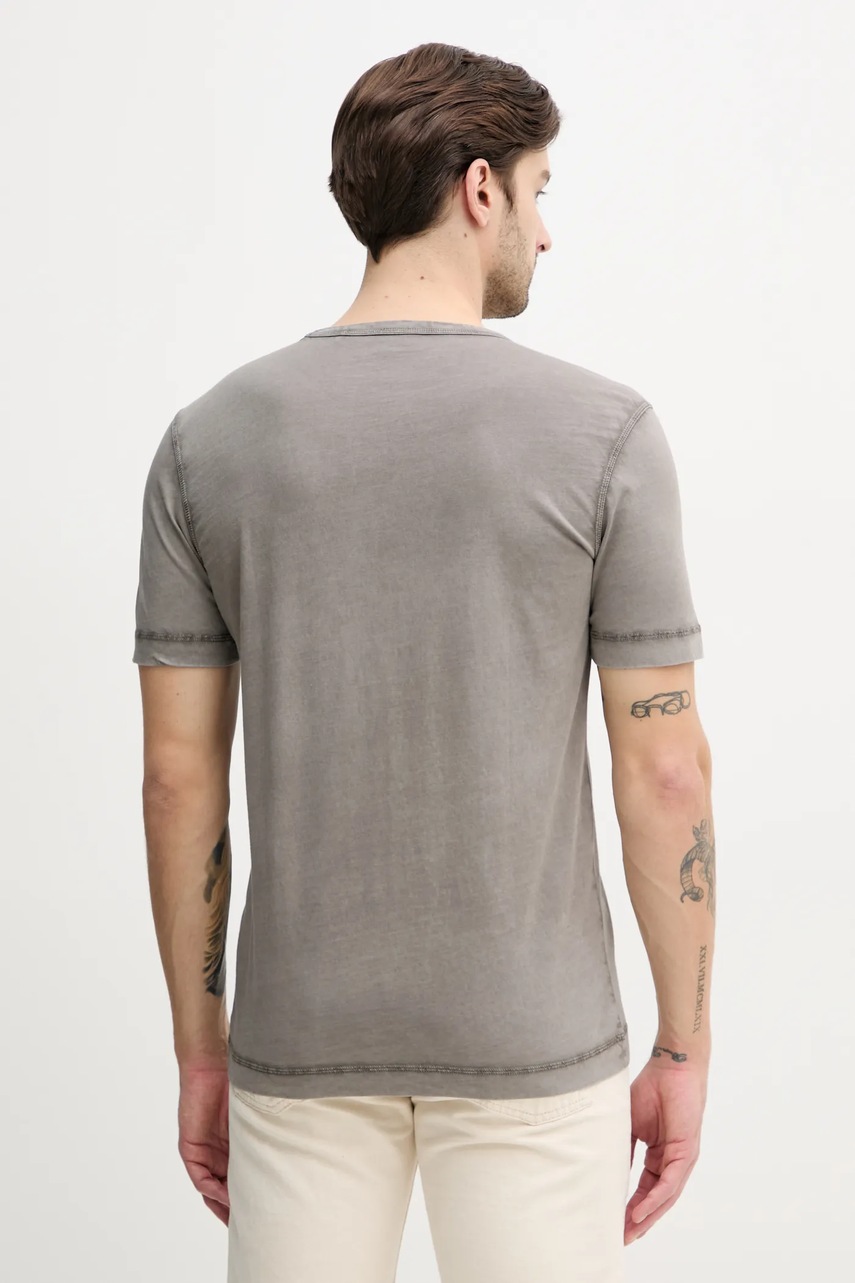 Βαμβακερό μπλουζάκι BOSS Orange BOSS ORANGE ανδρικό, χρώμα: μπεζ, 50502173 φωτογραφία