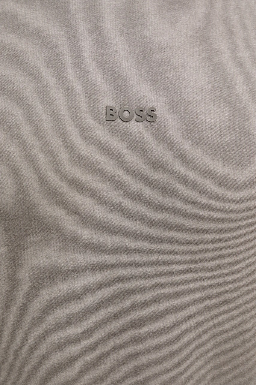 Βαμβακερό μπλουζάκι BOSS Orange BOSS ORANGE ανδρικό, χρώμα: μπεζ, 50502173 φωτογραφία