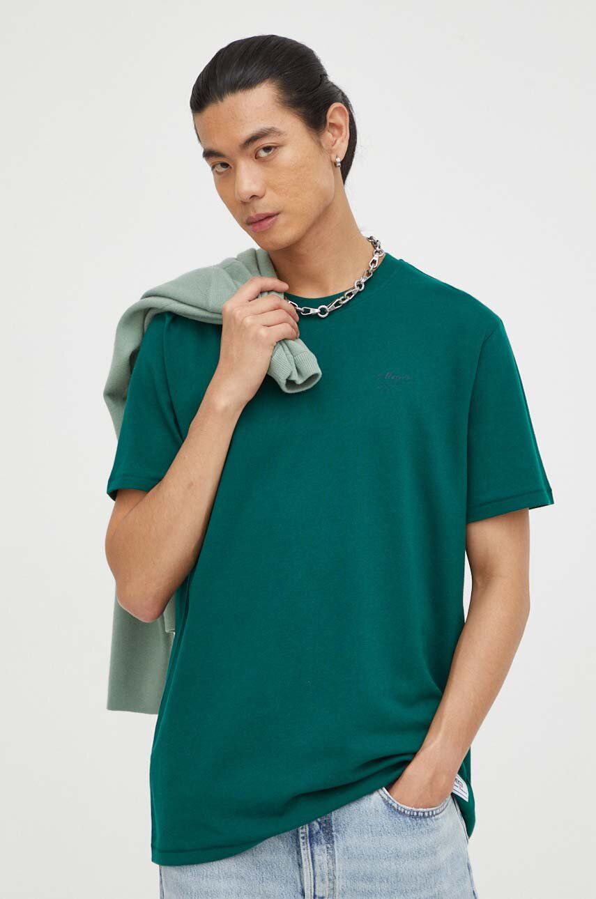E-shop Bavlněné tričko Mercer Amsterdam zelená barva