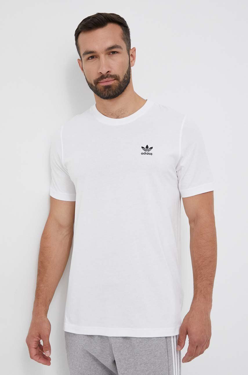 Tričko adidas Originals bílá barva, s aplikací - bílá -  100 % Recyklovaný polyester