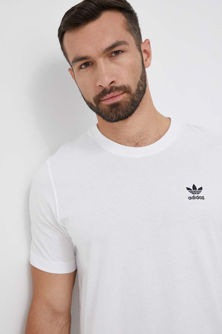 adidas Originals t-shirt męski kolor biały z aplikacją