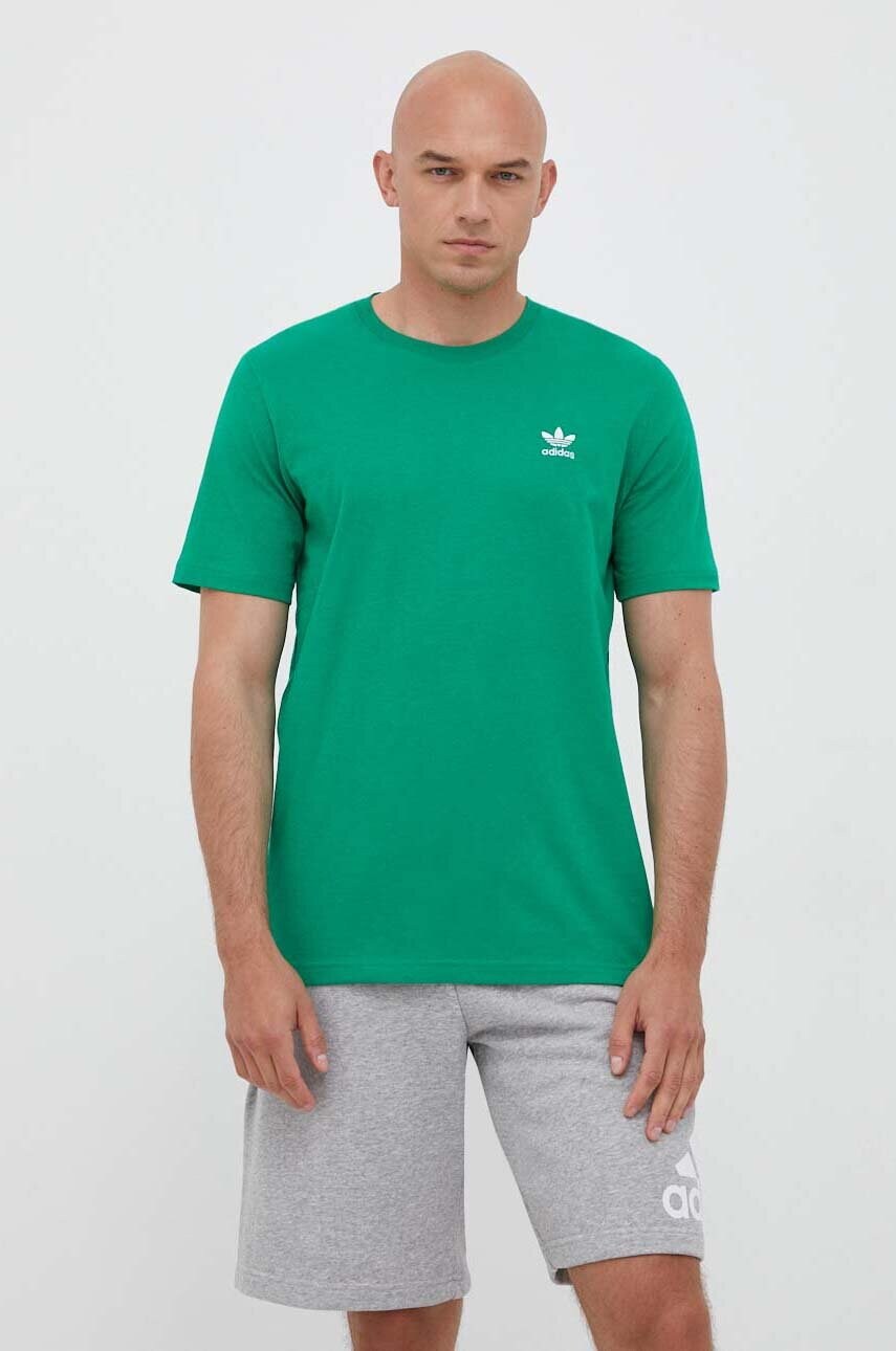 adidas Originals tricou din bumbac culoarea verde, cu imprimeu