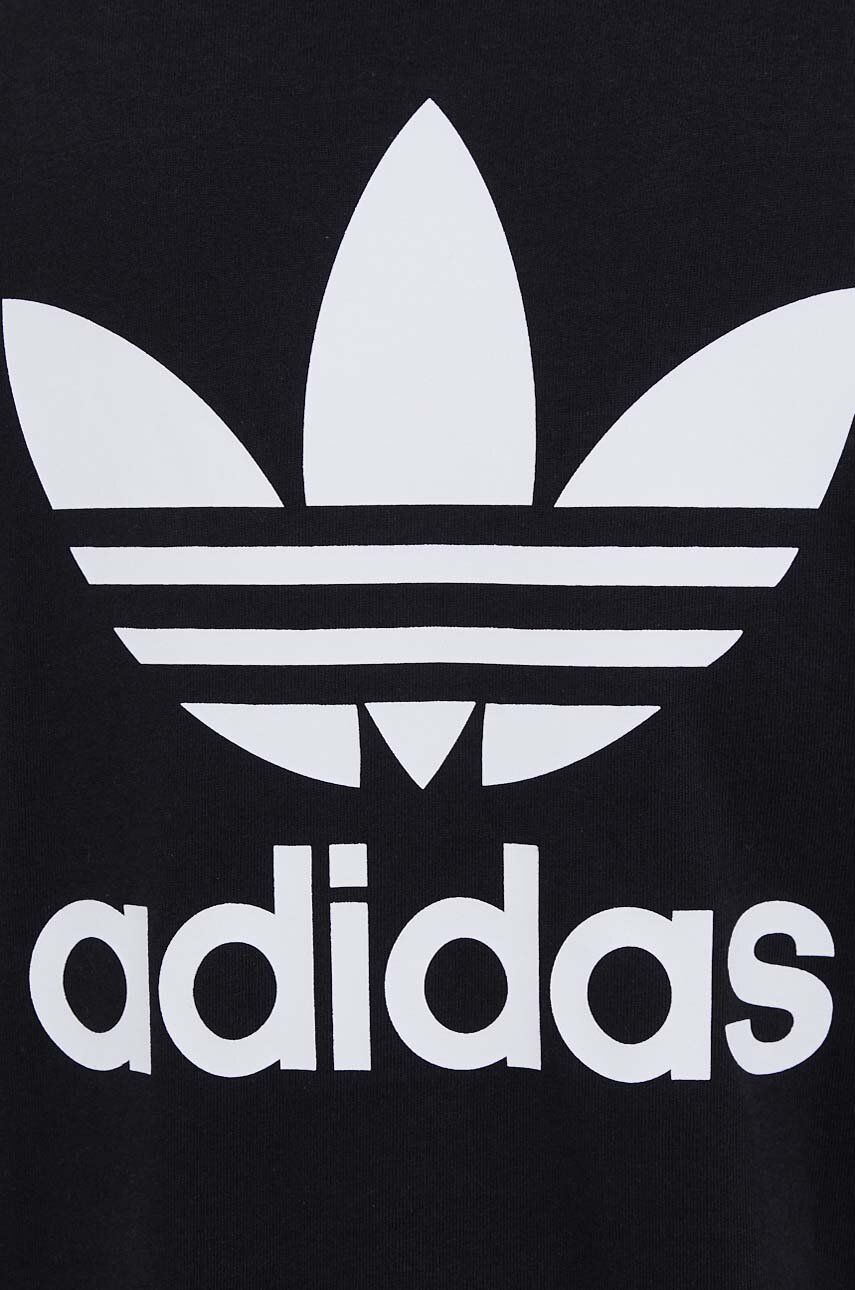adidas Originals t-shirt bawełniany Classics Back+Front Trefoil Boxy kolor czarny z nadrukiem II5760