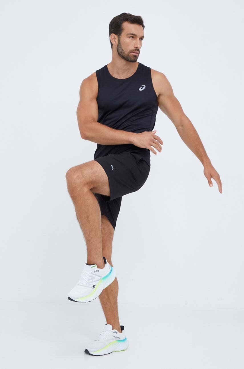 Μπλουζάκι για τρέξιμο Asics Core χρώμα: μαύρο φωτογραφία