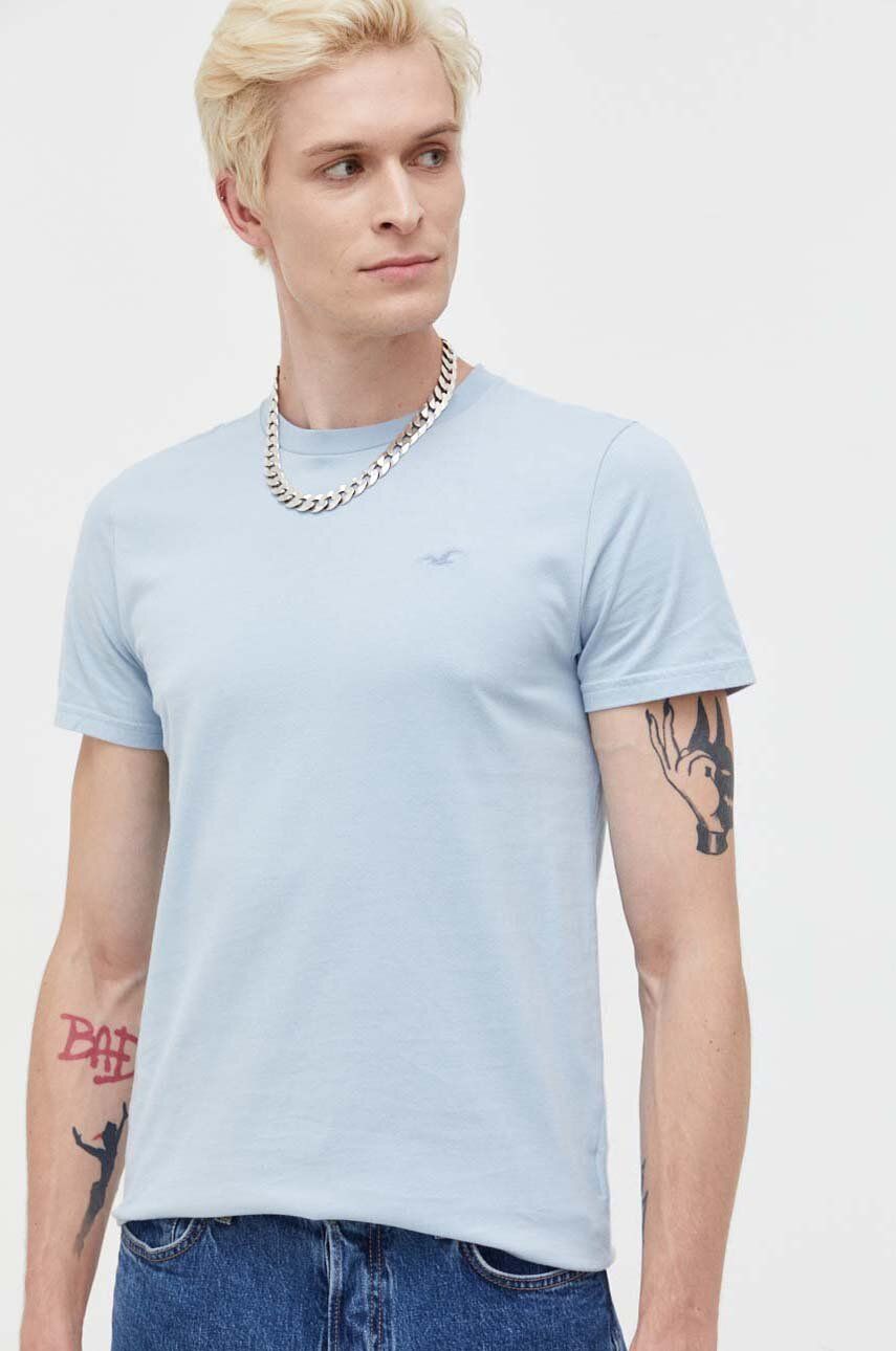 Hollister Co. tricou din bumbac neted