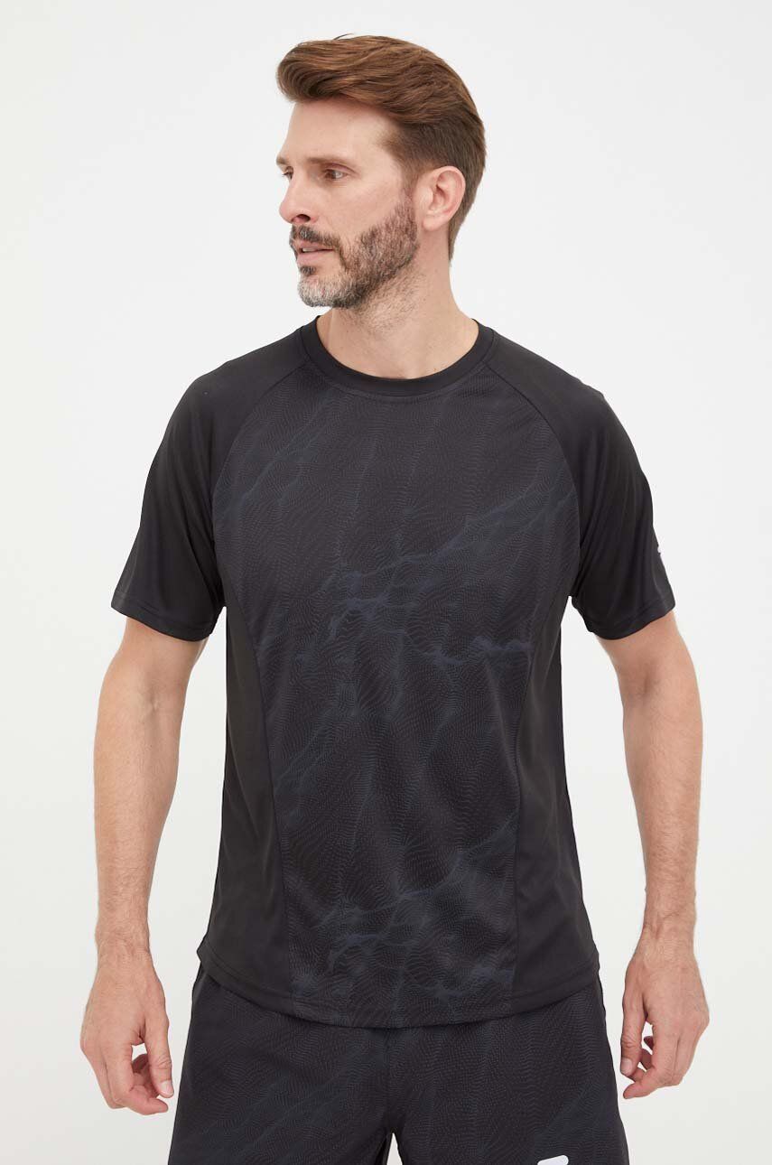Levně Tréninkové tričko Fila Royan černá barva