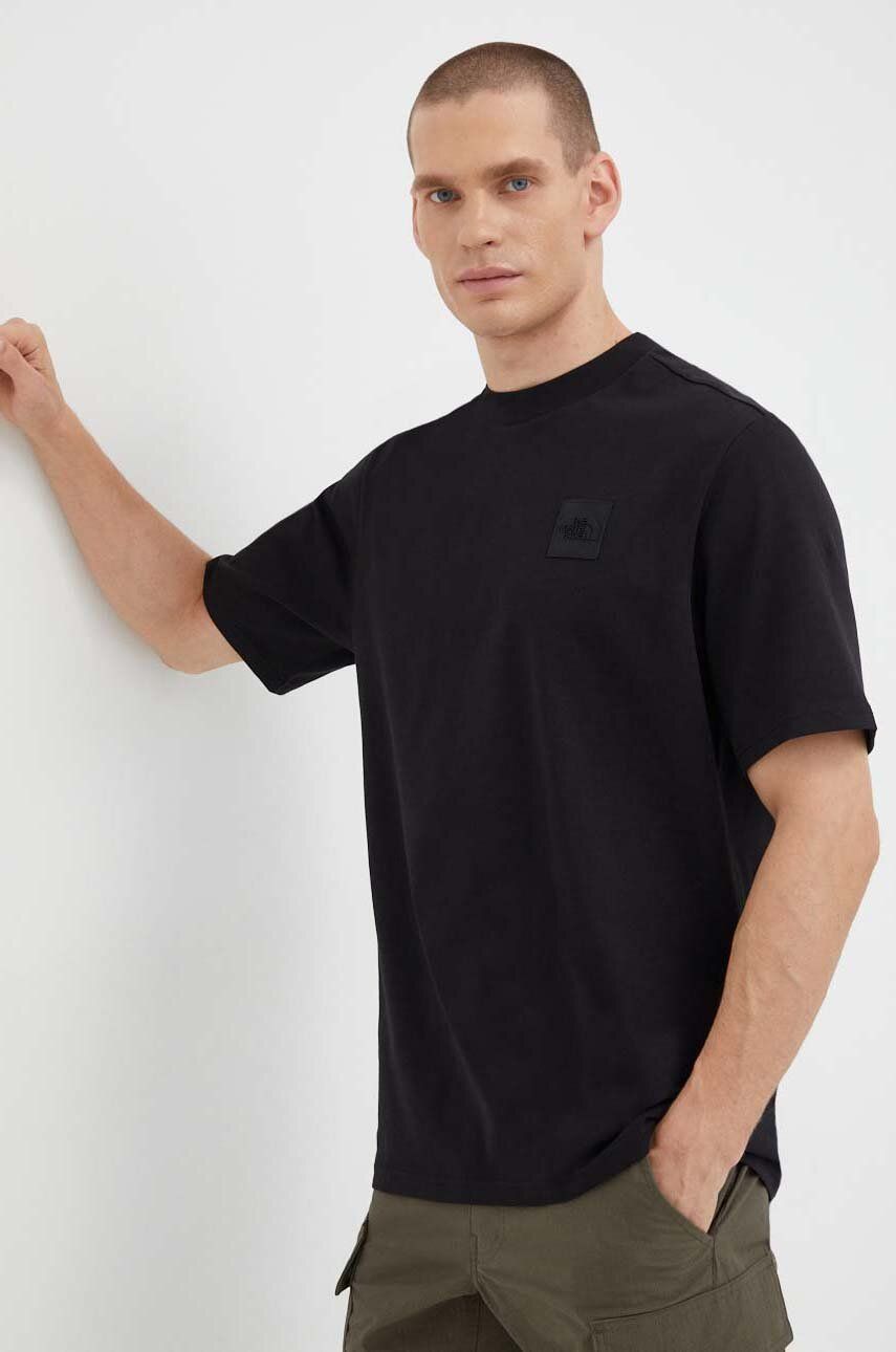 The North Face tricou din bumbac NSE Patch Tee culoarea negru, uni NF0A8536JK31