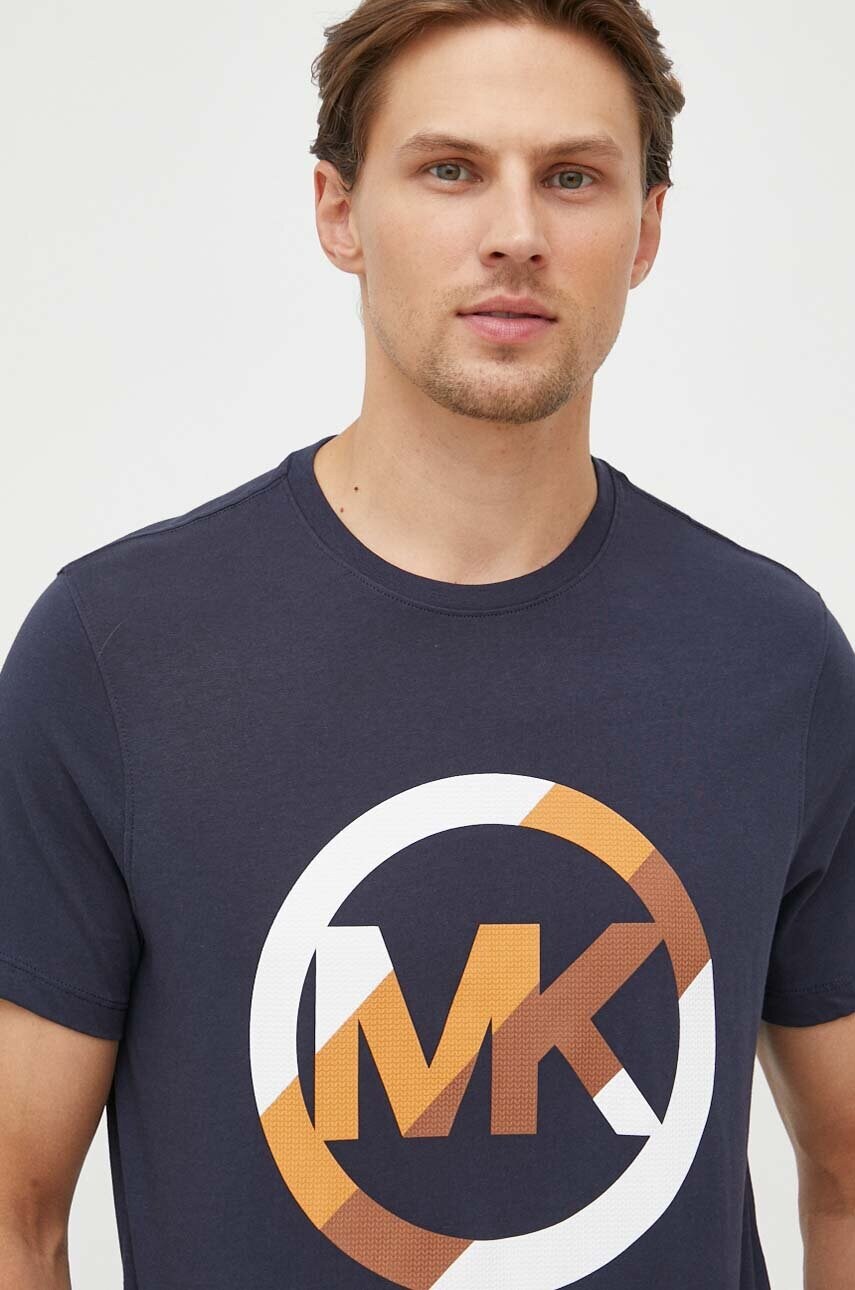 

Хлопковая футболка Michael Kors цвет синий с принтом