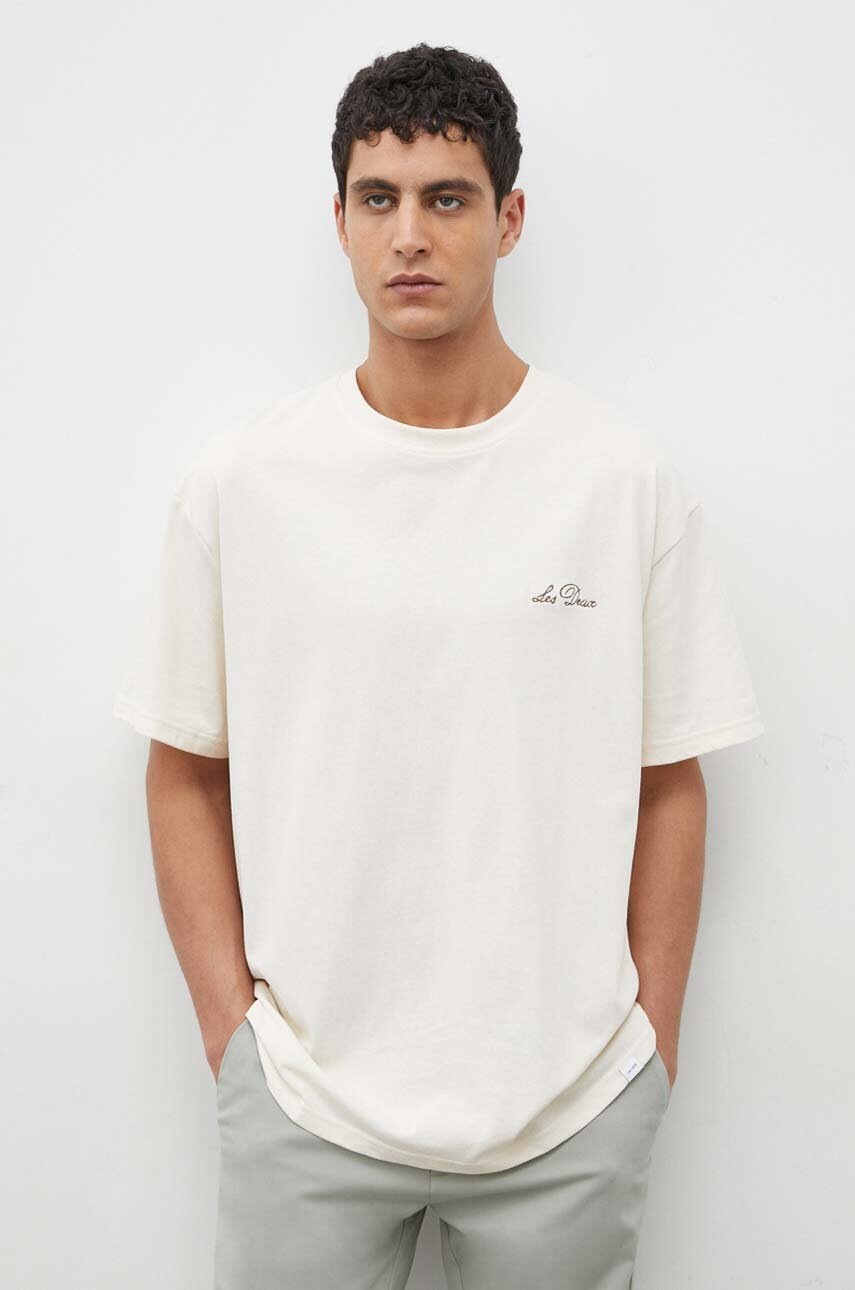 

Тениска Les Deux в бежово с изчистен дизайн LDM101135, Бежов