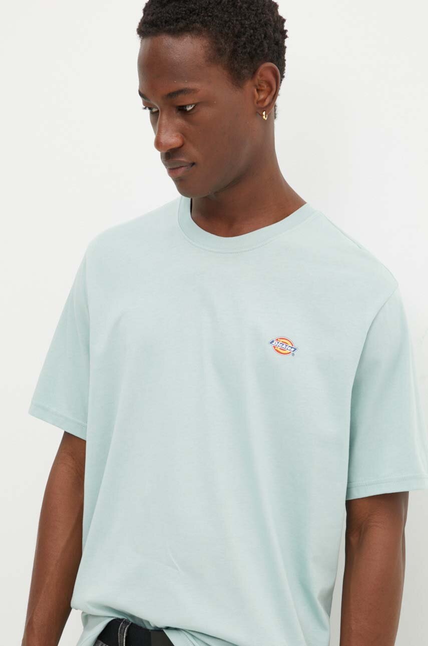 

Памучна тениска Dickies в синьо с принт, Син