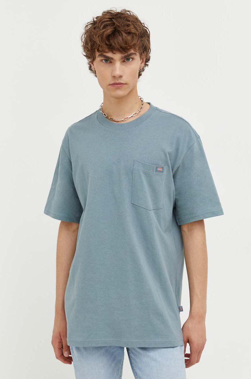 Bavlněné tričko Dickies - modrá - 100 % Bavlna